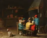 Thomas van Apshoven, Making Merry – an Interior Tavern Scene, Oil on copper