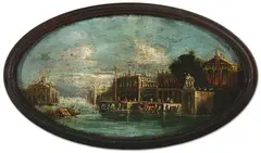 Nocturnal Venetian Scene by Francesco Guardi, Oil on canvas laid down, offered Nov 2011