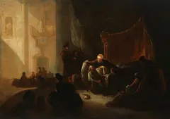 Govert Flinck, Jacob Presenting Joseph the Multi-Colored Coat, Oil on wood panel (unframed)