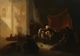Govert Flinck, Jacob Presenting Joseph the Multi-Colored Coat, Oil on wood panel (unframed)