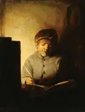 Rembrandt van Rijn, An Astrologer in His Study, Oil on wood panel