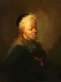 Portrait of an Old Man Wearing a Medal by Christian Wilhelm Ernst Dietrich, Oil on wood panel, offered Nov 2011