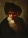 A Pair of Bust Portraits Depicting Bearded Men by Christian Wilhelm Ernst Dietrich, Oil on wood panels, offered Nov 2011