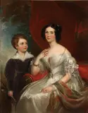 Sir William Beechey, Portrait of Lady Georgiana Bertie and her son Charles, circa 1835, Oil on canvas