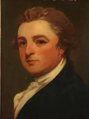 George Romney, Bust Portrait of a Gentleman - possibly a Mr. Tomsall, circa 1780, Oil on canvas