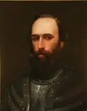 British School, A Bust Portrait of Bearded Gentleman in Breast Armor
