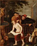Jan Matsys, Susannah and the Elders, Oil on cradled wood panel