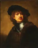 Ezio Ricci, Rembrandt Self Portrait, Oil on canvas