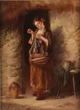 Thomas Faed, A Quiet Moment, Oil on canvas