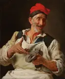 Frederico Andreotti, Time for a New Sole, Oil on wood panel