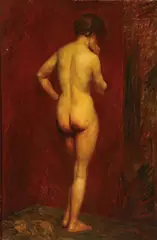 George Hayter, Standing Female Nude, circa 1858, Oil on canvas