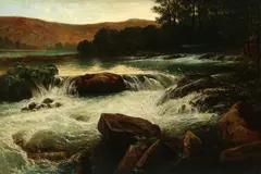 Joseph Van Luppen, Le Torrent, Oil on board