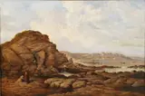 Thomas Miles Richardson II, Coastal Scene – Spain, Oil on canvas