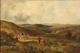The Elder David Cox, Sunday Morning in Wales, Oil on canvas