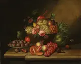 Leo Lerch, Still Life with Fruit, Oil on canvas (unframed)