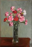 C.G. Zuzarren, Carnations – A Floral Still Life, 1916, Oil on canvas