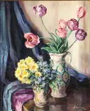 Elizabeth Haentzschel, Floral Still Life, Oil on canvas