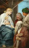 Láďa Novák, Adoration of the Shepherds, 1897, Oil on wood panel
