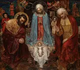 Felix Baumhauer, Adoration of the Shepherds, 1946, Oil on canvas