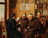 Max Scholz, An Interesting Story, Oil on canvas