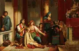 Otto Donner von Richter, Pilgrims with an Invalid Child before a Marian Altar, circa 1870, Oil on canvas