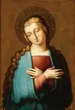 Gottfried Herrmann Sagstaetter, The Virgin at Prayer, Oil on canvas