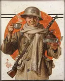 J. C. Leyendecker, A Soldier’s Thanksgiving - Saturday Evening Post Cover, December 8, 1917, Oil on canvas