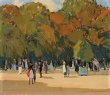 Marvin Cone, Sunlight and Shadow –Luxembourg Gardens, Paris