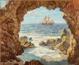 Hernando Gonzallo Villa, Pirates Cove, Oil on canvas
