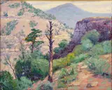 Lester A. Gillette, Desert Canyon and Seaside Overlook (a pair), Oil on board