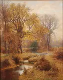 Walter L. Greene, Fall Landscape, Oil on canvas
