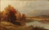 William Hart, Expansive Fall Landscape with Cattle Grazing in the Distance, Oil on canvas