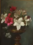 M.K. Baker, Bouquet of Flowers, Oil on panel