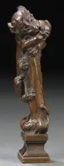 Puma cub – a wax seal (SM), 1886 by Paul Wayland Bartlett, Bronze with brown patina, offered Nov 2011