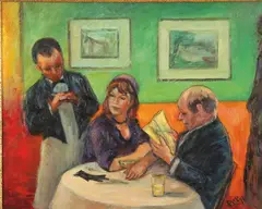 Out for Dinner by Robert Philipp, Oil on canvas, offered Nov 2011
