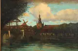 George Henry Bogert, Landscape- Overskeye, Holland, Oil on canvas
