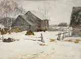 Ravil Dzerulovich Ishmametov, Winter, Oil on artist board