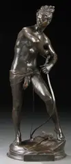Henri Peinte, Sarpendon, Bronze with dark brown patina