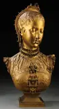 Fauve de Broussé, A Young Renaissance Beauty, Bronze with gold patina