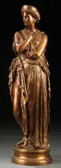 Helen of Troy by Auguste Clésinger, Bronze with traces of gilding over brown patina, offered Nov 2011