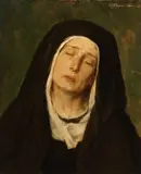Wilhelm Haverkamp, The Sorrowful Madonna, Oil on wood panel