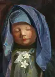 Christiaan Pointl, A Post Mortem Portrait of a Child, Oil on canvas