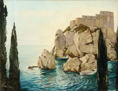 Contardo Barbieri, Capri, circa 1925, Oil on canvas