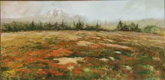 Philip Hermogenes Calderon, Expansive Alpine Meadow, Oil on canvas