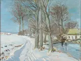 Aage Bernhard-Frederiksen, Winter Shadows, Oil on canvas