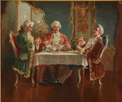 Alexander Austen, The Dinner Party, Oil on canvas