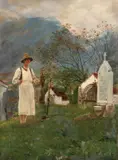 Johannes Martini, Visiting an Old Friend, 1890, Oil on canvas