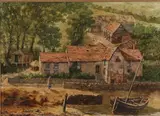 Anne Lucy Hunnibell, Cornish Village, 1888, Oil on canvas