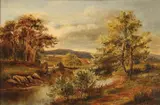 An English Landscape by Edmund Johann Niemann, Oil on canvas, offered Nov 2011