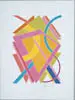 William T. Williams, Untitled 1970, Serigraph on paper, limited edition 1/144. Initialed in pencil. Colorful kite shapes with curves